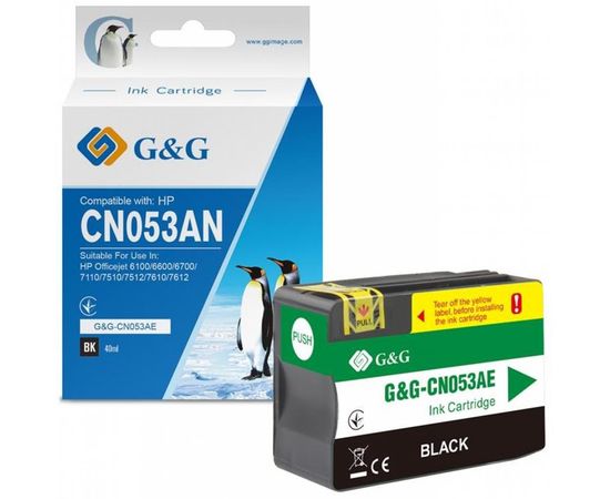 Купить Картридж G&G для HP Officejet 6700 Premium HP 932XL Black (G&G-CN053AE) по лучшей цене