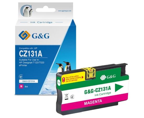 Купить Картридж G&G для HP Designjet T120/T520 ePrinter Magenta (G&G-CZ131A) по лучшей цене
