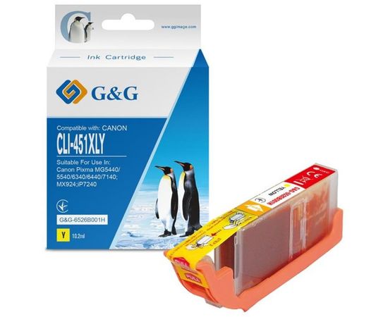 Купить Картридж G&G для Canon Pixma MG5440/MG6340/MG7240 аналог 6526B001 Yellow (G&G-6526B001H) по лучшей цене