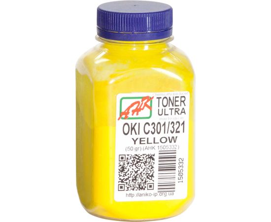 Купить Тонер АНК для OKI C301/321 бутль 50г Yellow (1505332) по лучшей цене