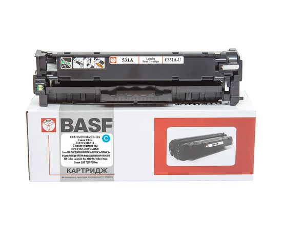 Купить Картридж BASF HP CC531A/CF381A/CE411A, Canon 118/318/418/718 Cyan (BASF-KT-CC531A-U) по лучшей цене