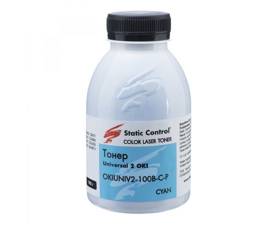 Купить Тонер Oki универсальный OKIUNIV2 флакон, 100 г, голубой SCC (OKIUNIV2-100B-C-P) по лучшей цене