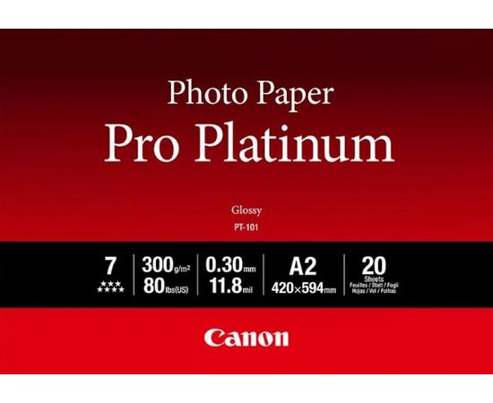 Купить Бумага Canon A2 Pro Platinum Photo Paper PT-101 20с. (2768B067) по лучшей цене