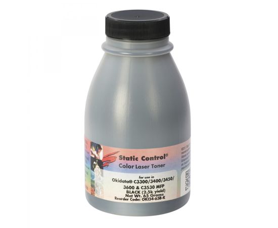 Купить Тонер Oki 3400 флакон, 65 г, черный SCC (OKI34-65B-K) по лучшей цене