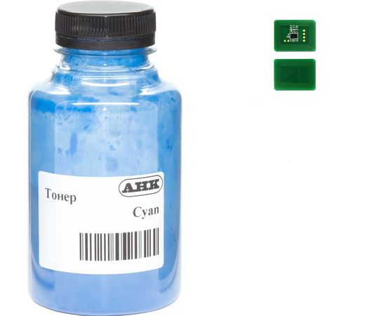 Купить Тонер+чип АНК для OKI C612 ( тонер АНК, чип АНК) бутль 180г Cyan (3203315) по лучшей цене