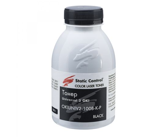 Купить Тонер Oki универсальный OKIUNIV2 флакон, 100 г, черный SCC (OKIUNIV2-100B-K-P) по лучшей цене