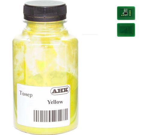 Купить Тонер+чип АНК для OKI C612 ( тонер АНК, чип АНК) бутль 180г Yellow (3203317) по лучшей цене