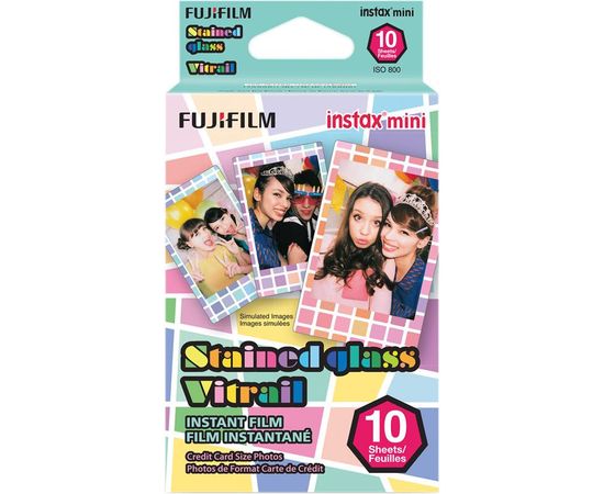 Купить Бумага Fujifilm COLORFILM INSTAX MINI STAINED GLASS (54х86мм 10шт) (16203733) по лучшей цене