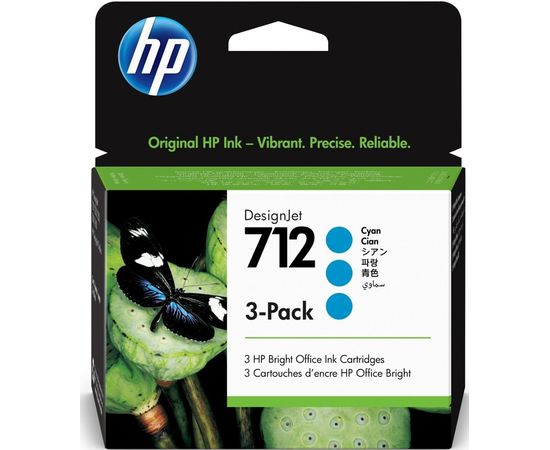 Купить Картридж HP DJ No.712 DesignJet Т230/Т630 3-Pack 29-ml Cyan (3ED77A) по лучшей цене