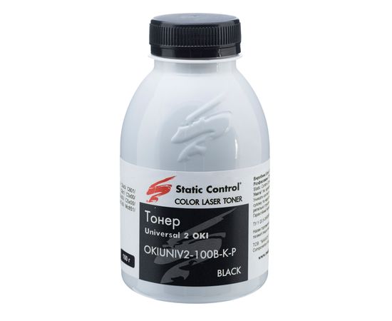 Купить тонер универсальный OKI 2 (Glossy) 100г black (фасованный) Static Control по лучшей цене