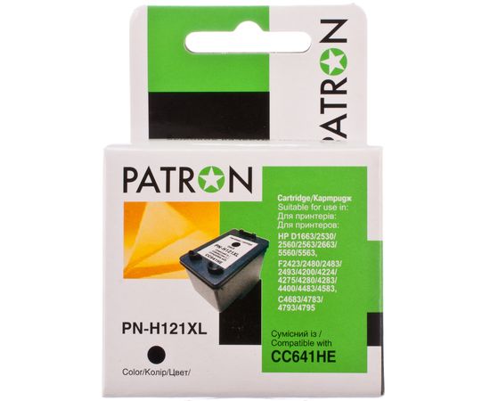 Купить Картридж совместимый HP 121XL (CC641HE) 12 мл, черный Patron (PN-H121BXL) по лучшей цене