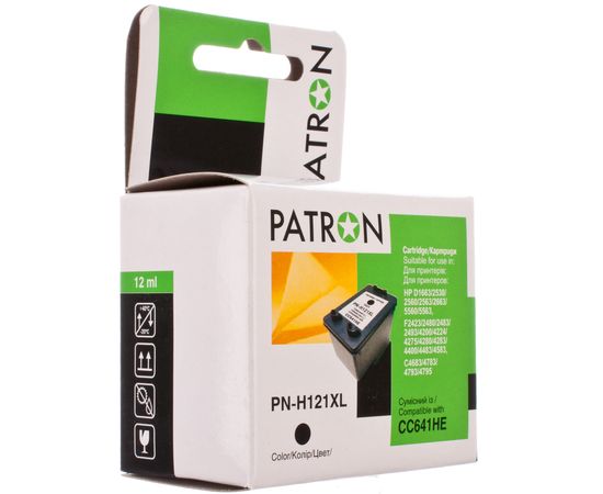Купить Картридж совместимый HP 121XL (CC641HE) 12 мл, черный Patron (PN-H121BXL) по лучшей цене