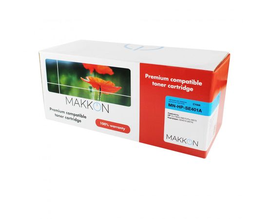 Купить картридж HP CLJ CE401A (507A) (SE401A) Makkon 6k cyan по лучшей цене