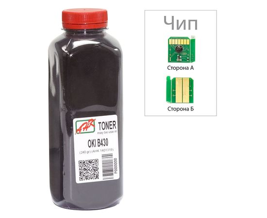 Купить Тонер+чип АНК для OKI B430 ( тонер АНК, чип АНК) бутль 240г Black (1401338) по лучшей цене