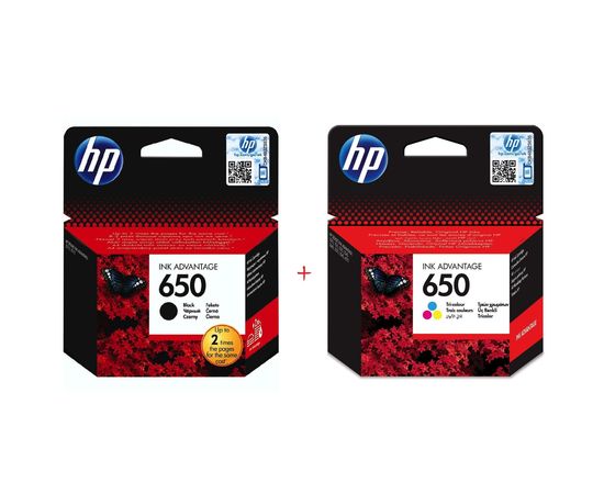 Купить Комплект струйных картриджей HP для DJ Ink Advantage 2515 №650 Black/Color (Set650) по лучшей цене