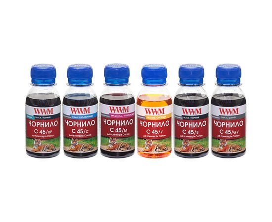 Купить Комплект чернил WWM для Canon PGI-450/CLI-451 Пигментные/Водорастворимые 6х100г BP/B/GY/C/M/Y (C45SET-6) по лучшей цене