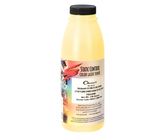 Купить тонер Odyssey Okidata C5200 130г (5k) yellow Static Control по лучшей цене