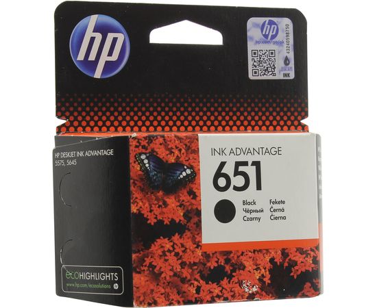 Купить Картридж HP для Deskjet 5575, Officejet 202. HP 651 Black (C2P10AE) по лучшей цене
