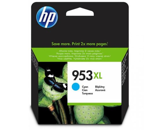 Купить Картридж HP для Officejet Pro 8210/8710/8720, HP 953XL Cyan (F6U16AE) повышенной емкости по лучшей цене