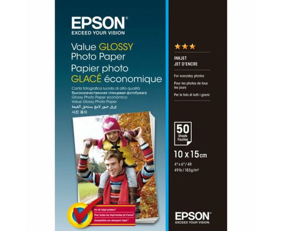 Купить Фотобумага Value Glossy 10 x15, 50 л Epson (C13S400038) по лучшей цене