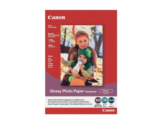 Купить Фотобумага GP-501 Photo Paper Glossy 200 г/м2, 10x15 см, 100 л Canon (0775B003) по лучшей цене