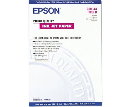 Купить Бумага Photo Quality Ink Jet Paper A3+, 100 л Epson (C13S041069) по лучшей цене