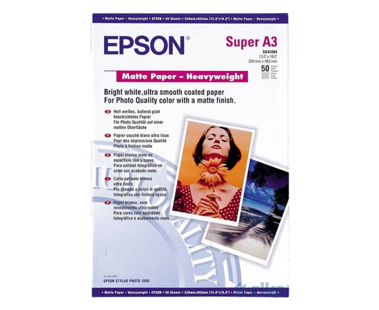 Купить Бумага Matte Paper-Heavyweight A3+, 50 л Epson (C13S041264) по лучшей цене