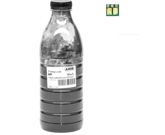 Купить Тонер+чип АНК для HP M607/608/609/631/632/633 бутль 750г Black (203845) по лучшей цене
