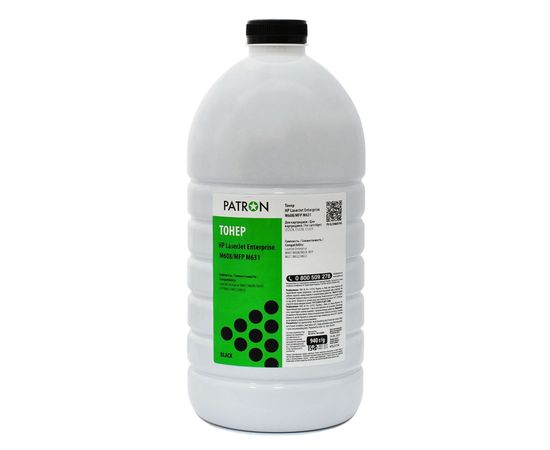 Купить Тонер HP LJ Enterprise M608/MFP M631 флакон, 940 г Patron (PN-HLJEM608-940) по лучшей цене