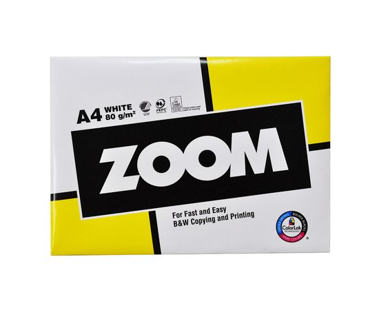 Купить Бумага офисная Zoom A4 80г/м, 5 пачек по 500 л, Класс С Storaenso по лучшей цене