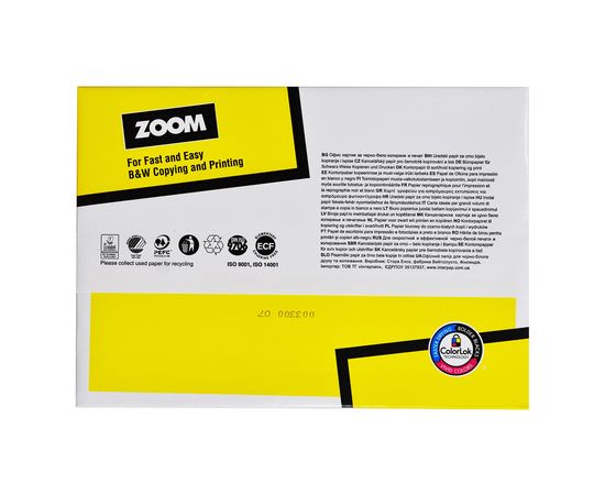 Купить Бумага офисная Zoom A4 80г/м, 5 пачек по 500 л, Класс С Storaenso по лучшей цене