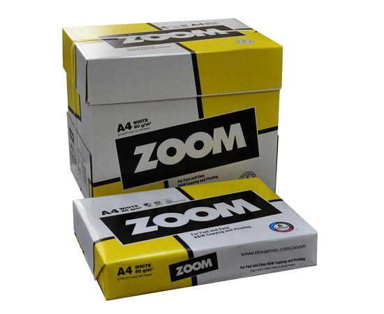 Купить Бумага офисная Zoom A4 80г/м, 5 пачек по 500 л, Класс С Storaenso по лучшей цене