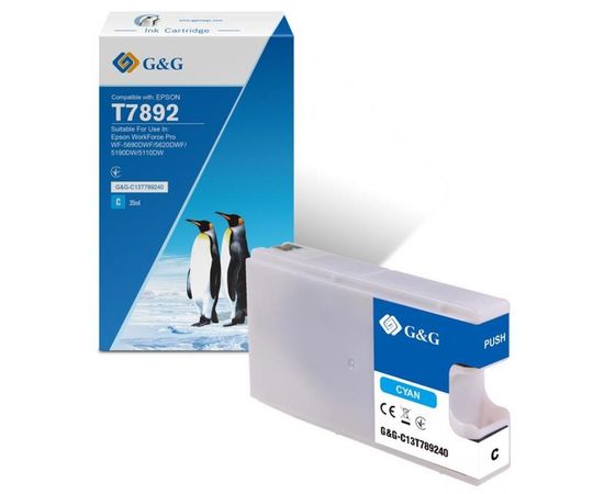 Купить Картридж G&G Epson WF-5110/WF-5620 cyan XXL 4K (G&G-C13T789240) по лучшей цене
