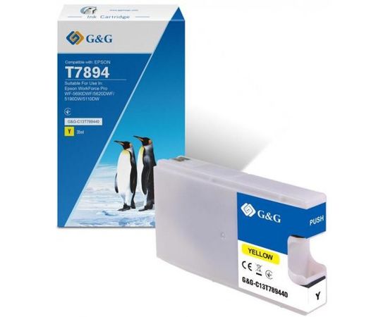 Купить Картридж G&G Epson WF-5110/WF-5620 yellow XXL 4K (G&G-C13T789440) по лучшей цене