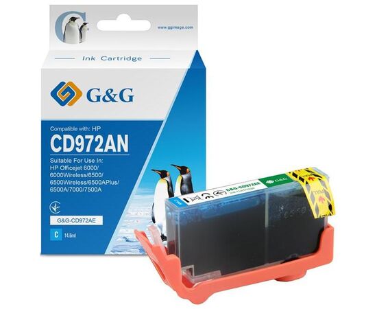 Купить Картридж G&G HP No.920XL OJ6000/6500/7000/7500 cyan (G&G-CD972AE) по лучшей цене