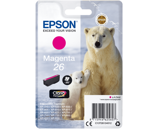 Купить Картридж Epson для Expression Premium XP-600/XP-605/XP-700 №26 Magenta (C13T26134012) по лучшей цене