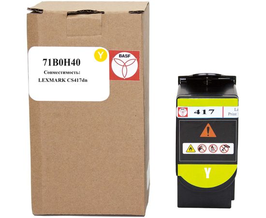 Купить Картридж тонерный BASF для Lexmark CS417dn аналог 71B0H40 Yellow (BASF-KT-71B0H40) по лучшей цене