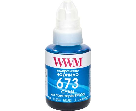 Купить Чернила WWM 673 для Epson L800 140г Cyan (E673C) по лучшей цене