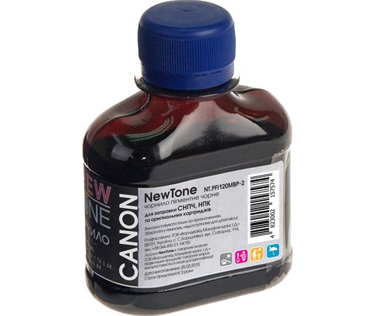 Купить Чернила NewTone для Canon imagePROGRAF TM-200/305 100г Matte Black Пигментные (NT.PFI120MBP-2) по лучшей цене