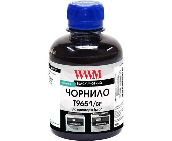 Купить Чернила WWM для Epson WF-M5799DWF/WF-M5299DW 200г Black Пигментные (T9651/BP) по лучшей цене
