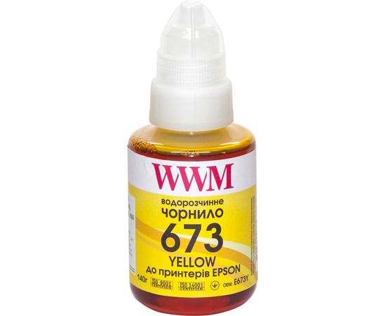 Купить Чернила WWM 673 для Epson L800 140г Yellow (E673Y) по лучшей цене