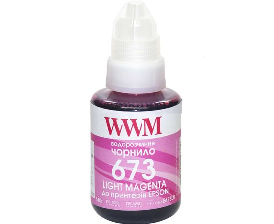 Купить Чернила WWM 673 для Epson L800 140г Light Magenta (E673LM) по лучшей цене