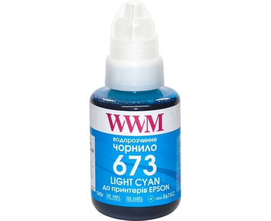 Купить Чернила WWM 673 для Epson L800 140г Light Cyan (E673LC) по лучшей цене
