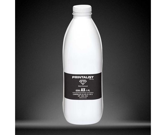 Купить Тонер PRINTALIST для HP LJ 1100/5L/6L бутль 1000г Black (AX-1-PL) по лучшей цене