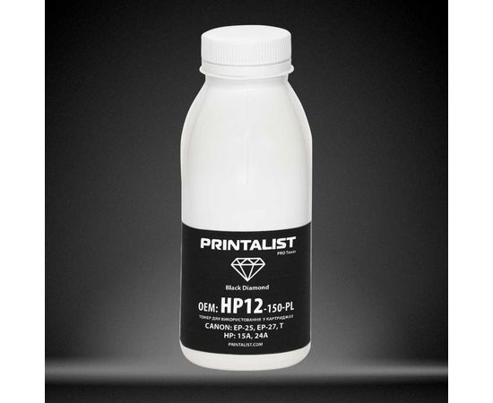 Купить Тонер PRINTALIST для HP LJ 1200/1220 бутль 150г Black (HP12-150-PL) по лучшей цене