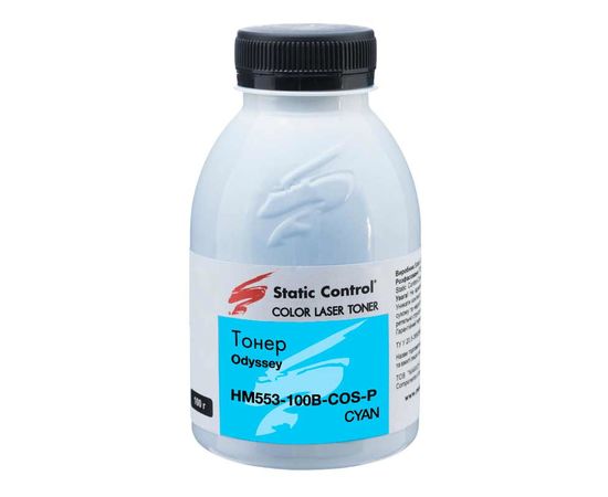 Купить тонер Odyssey HP CLJ Enterprise M553 100г cyan (фасованный) Static Control по лучшей цене