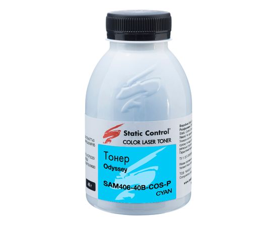 Купить тонер Odyssey Samsung CLP-360/CLX-3300 40г cyan (фасованный) Static Control по лучшей цене