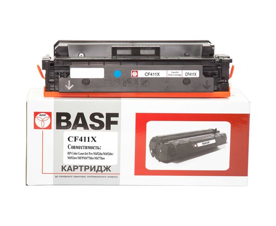Купить Картридж тонерный BASF для HP LJ Pro M452dn/M452nw/M477fdn аналог CF411X Cyan (BASF-KT-CF411X) по лучшей цене