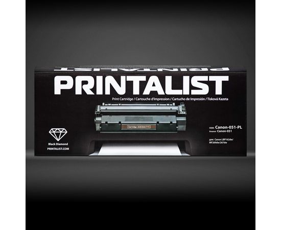 Купить Картридж тонерный PRINTALIST для Canon LBP162dw/MF269dw/267dw аналог Canon 051 Black (Canon-051-PL) по лучшей цене