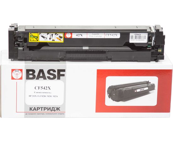 Купить Картридж тонерный BASF для HP CLJ M280/M281/M254 аналог CF542X Yellow (BASF-KT-CF542Х) по лучшей цене